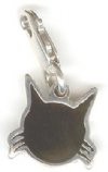 Sterling Silver 13x13mm Kitty Pendant